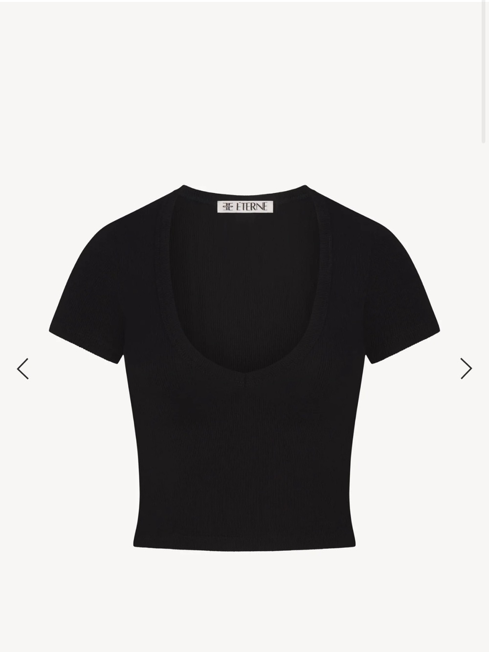 Like New Eterne Butter Rib Short Sleeve V-Neck Baby Tee